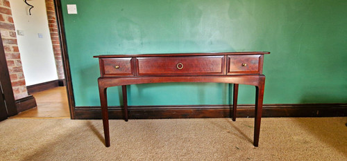Stag console table - table, drawer