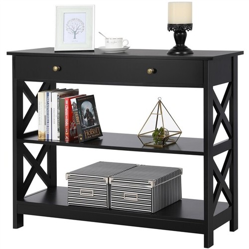 Black console table narrow - console,