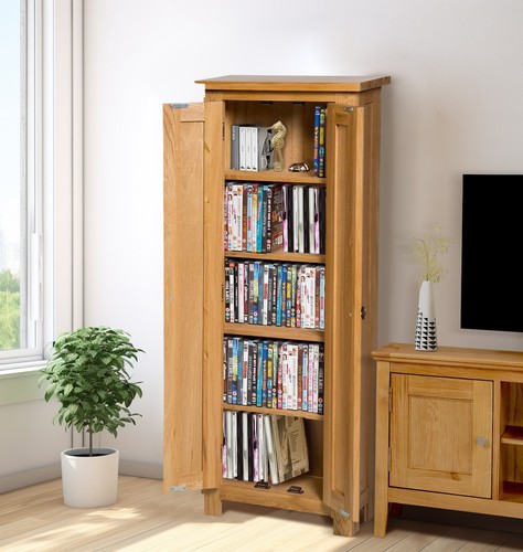 Dvd cabinet solid - solid, oak