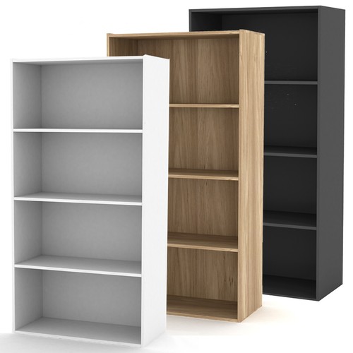 Tier wide wooden bookcase - 4,