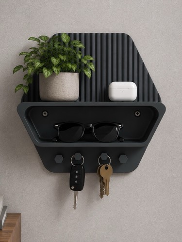 Modern hallway organiser shelf - modern,