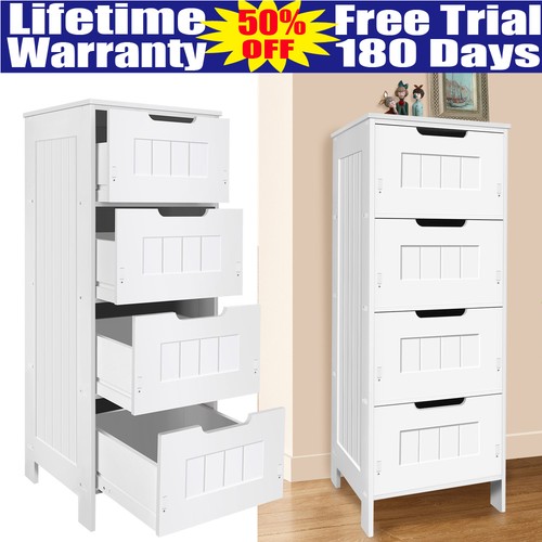 Bathroom drawers white 4 - drawers,
