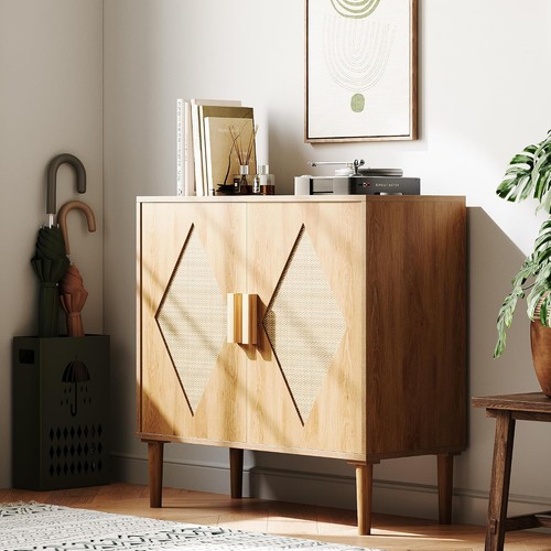 Rattan storage cabinet - cabinet, with