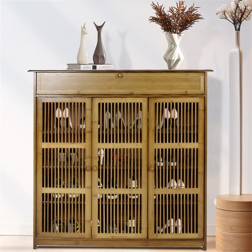 Tier bamboo shoe cabinet - 4,