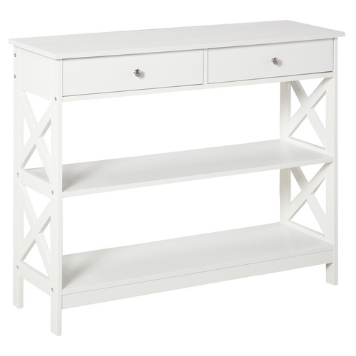 Homcom white console - homcom,