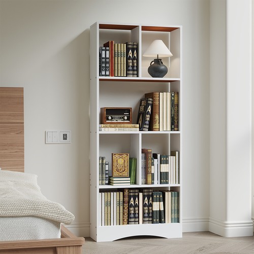 Wooden bookcase narrow - wooden,