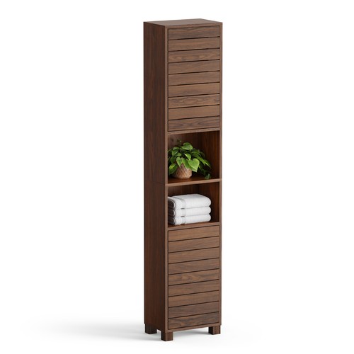 Tall bathroom cabinet dark - bathroom,